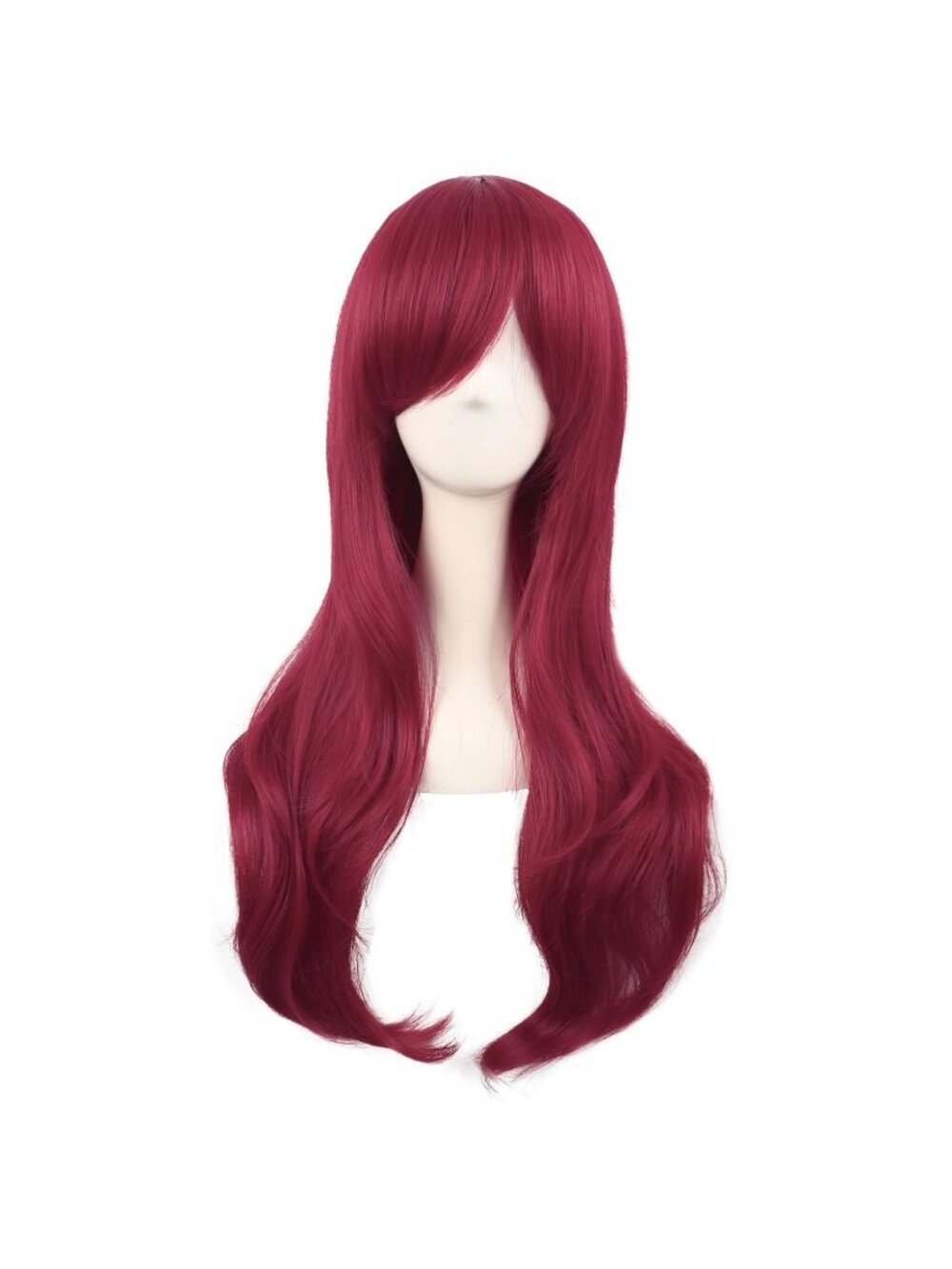 Women's Blood Red 28" 70cm Long Curly Ends Costume Cosplay Modern Hair Wig